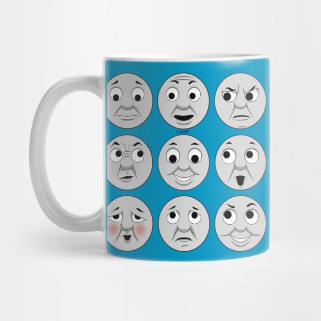 The many faces of Thomas the Tank Engine by corzamoon